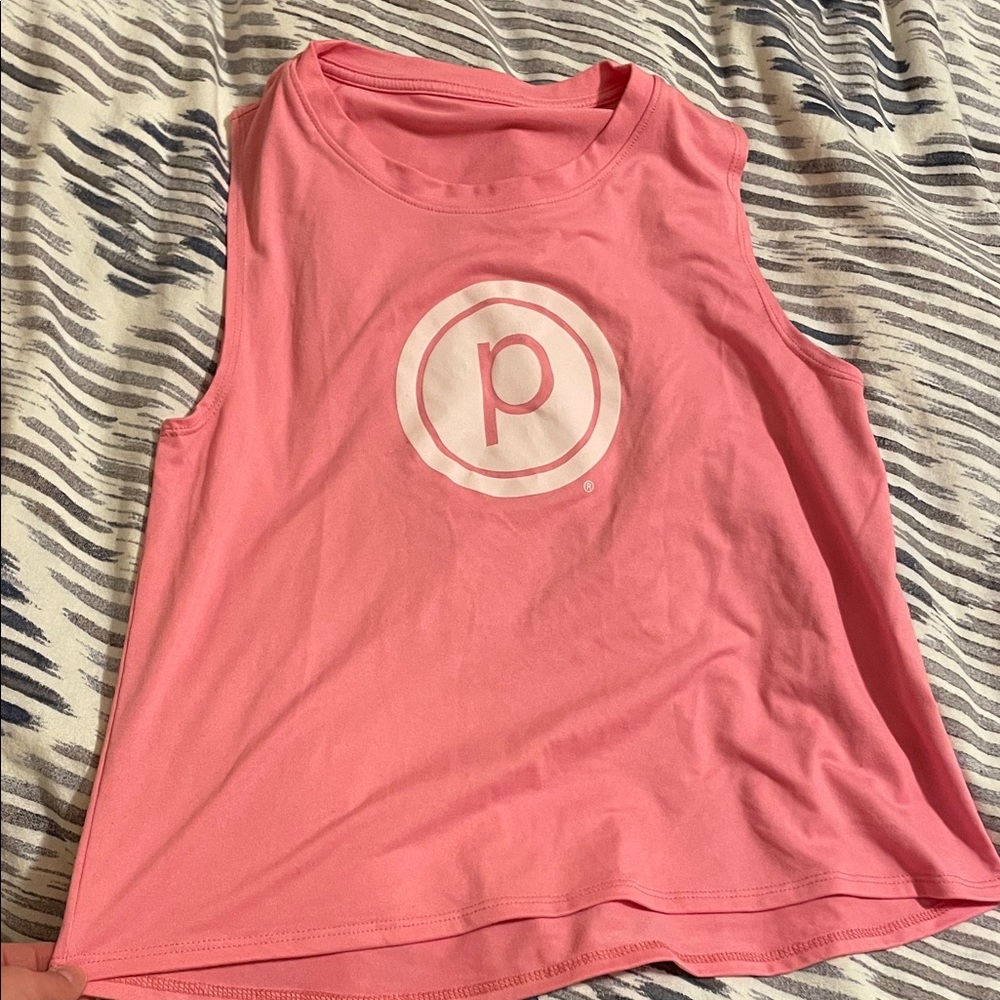 Pink Sleeveless Top with Logo